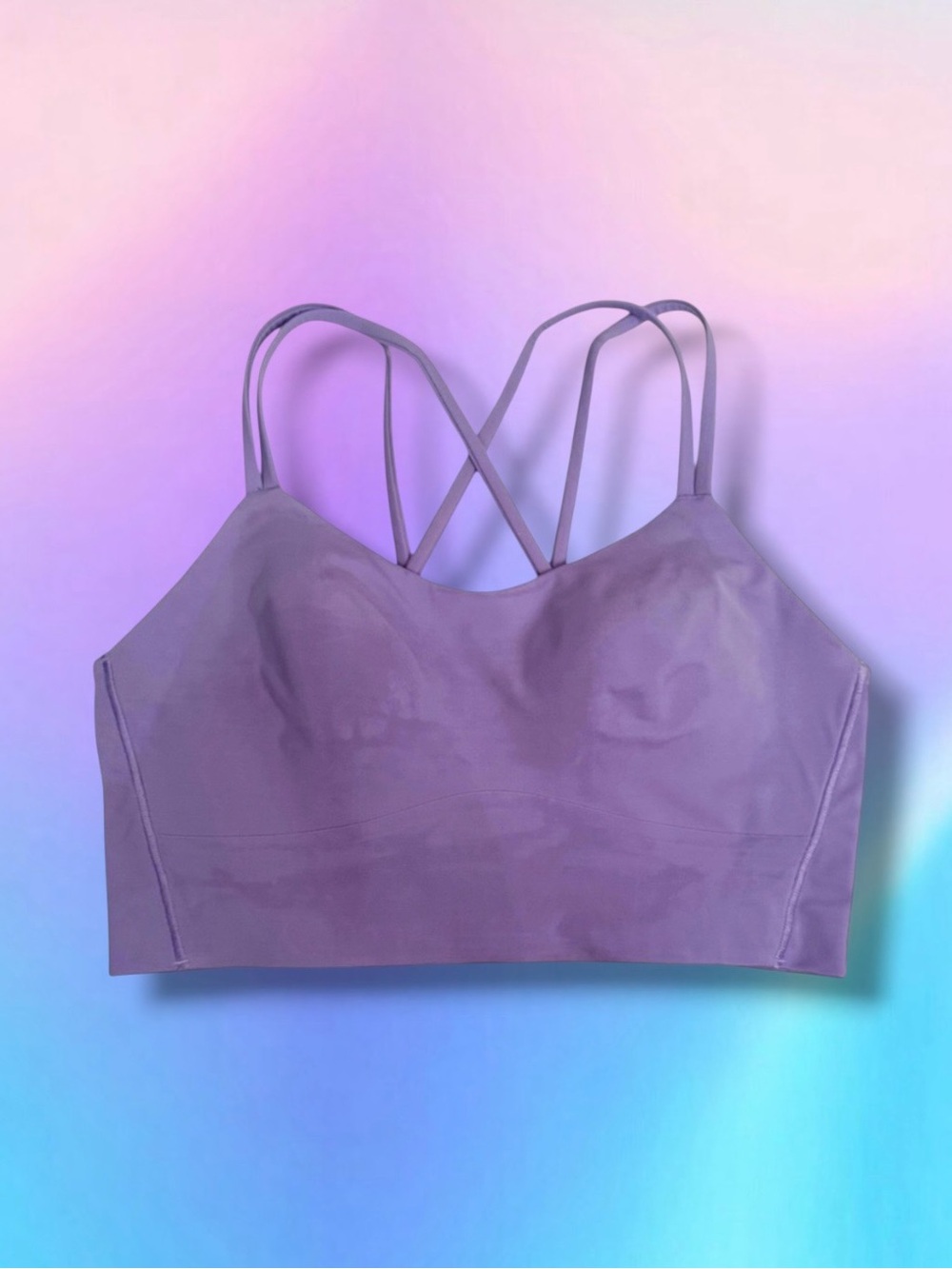 💗🍋LULULEMON Like a Cloud Longline Bra Light Support B/C Cup • Lavender Frost • M